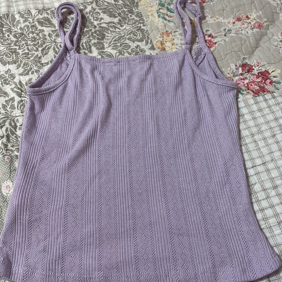 Lilac purple Pimkie cami top with lace and ribbon - Picture 2 of 4